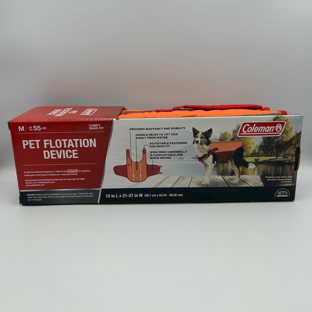 *New* Coleman Pet Flotation Device in Orange and Red - Picture 2 of 6